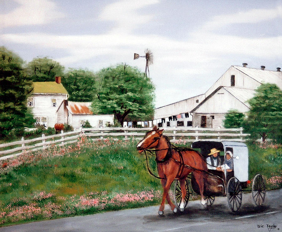 Summer Painting - Amish Country 1 by Arie Reinhardt Taylor