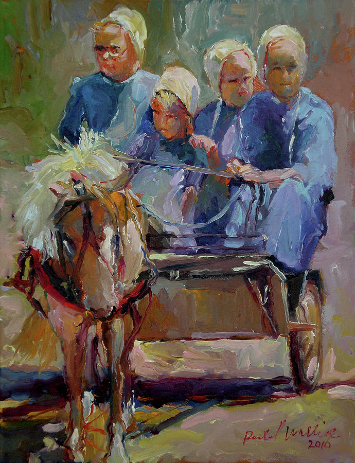 Amish Painting by Richard Wallich