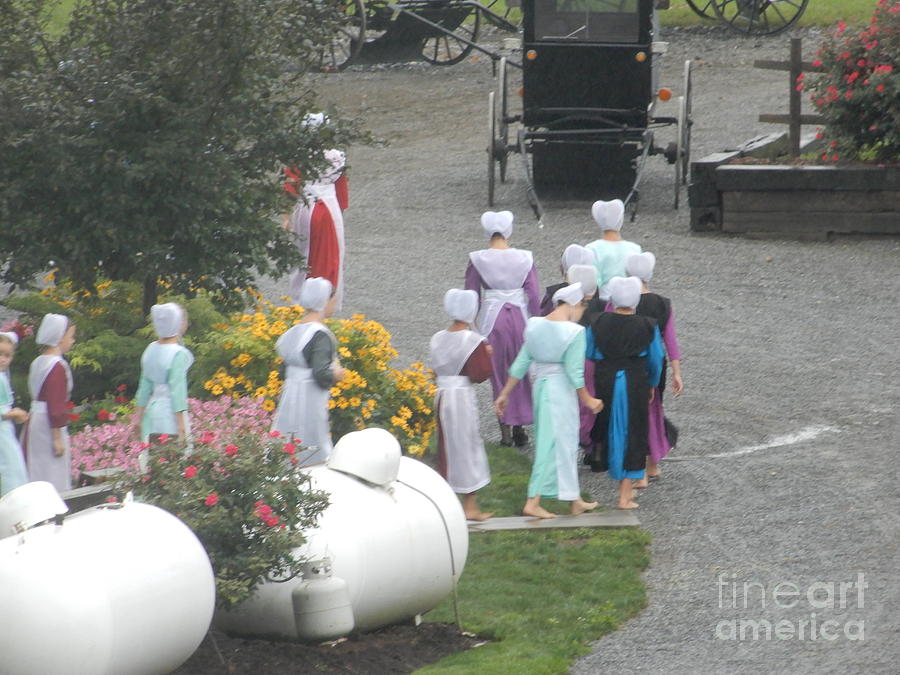 Amish Women Head into Church Photograph by Christine Clark
