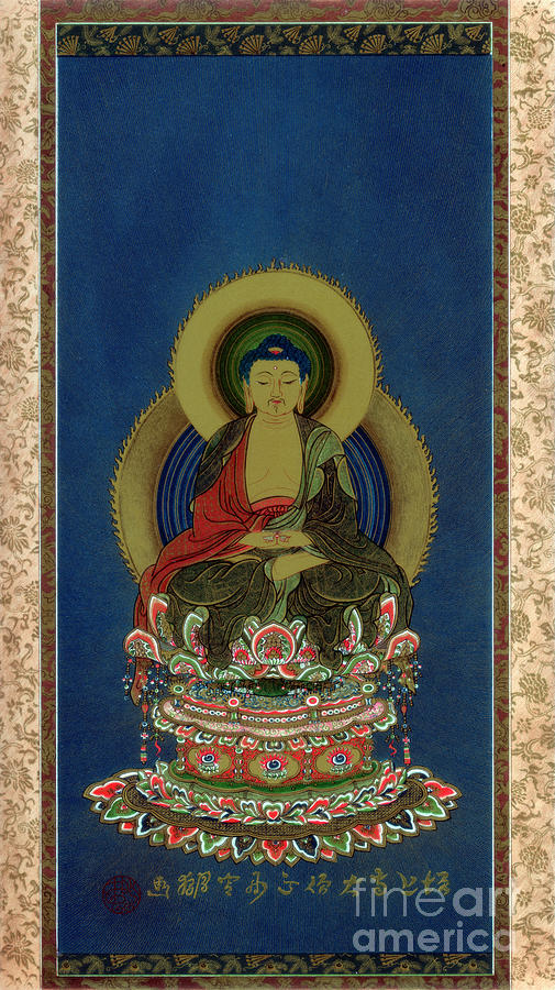 Amitabha, Early 19th Century 1886 Drawing by Print Collector