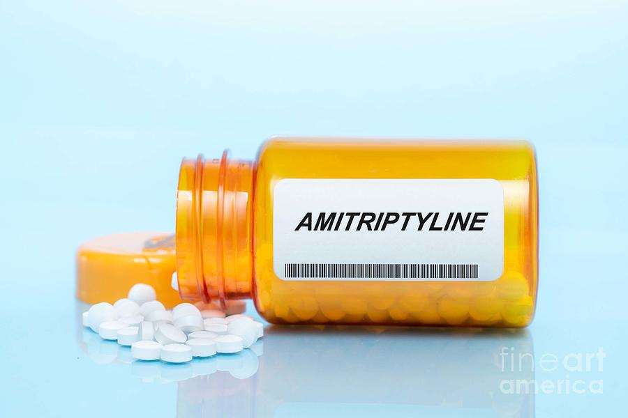 Bottle Photograph - Amitriptyline Pill Bottle by Wladimir Bulgar/science Photo Library
