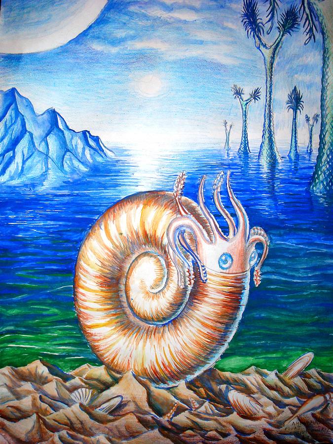 Ammonite Painting by Chirila Corina - Pixels