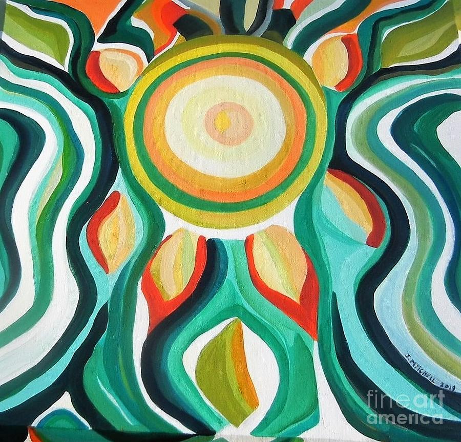 Among The Greens Painting by Ida Mitchell