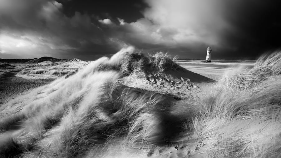 Black And White Photograph - Amongst The Dunes by Chris Benham