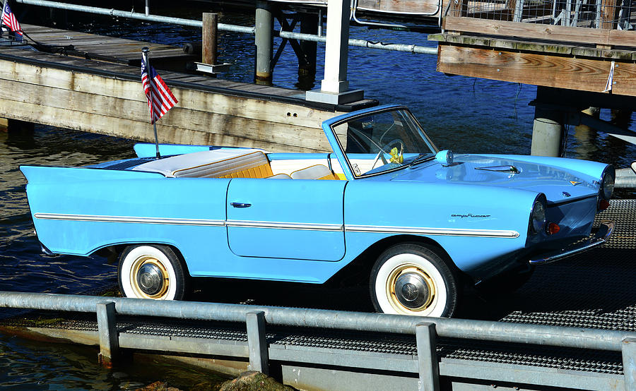Amphicar at the Boathouse Photograph by David Lee Thompson