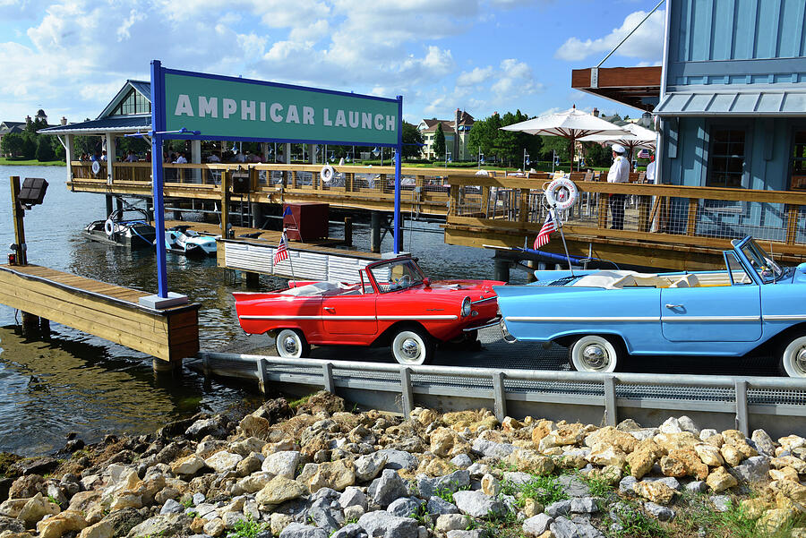 Amphicars at the Boathouse 2015 Photograph by David Lee Thompson