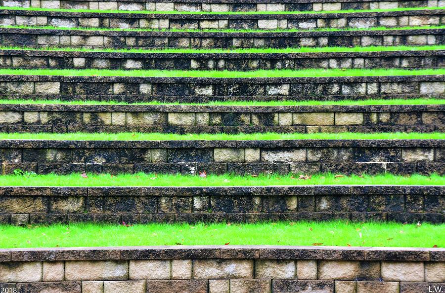 Amphitheater Steps Abstract Photograph by Lisa Wooten