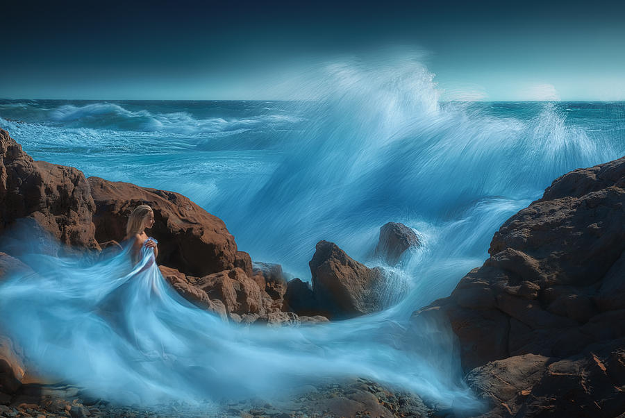Mermaid Photograph - Amphitrite Wedding Dress by Paolo Lazzarotti
