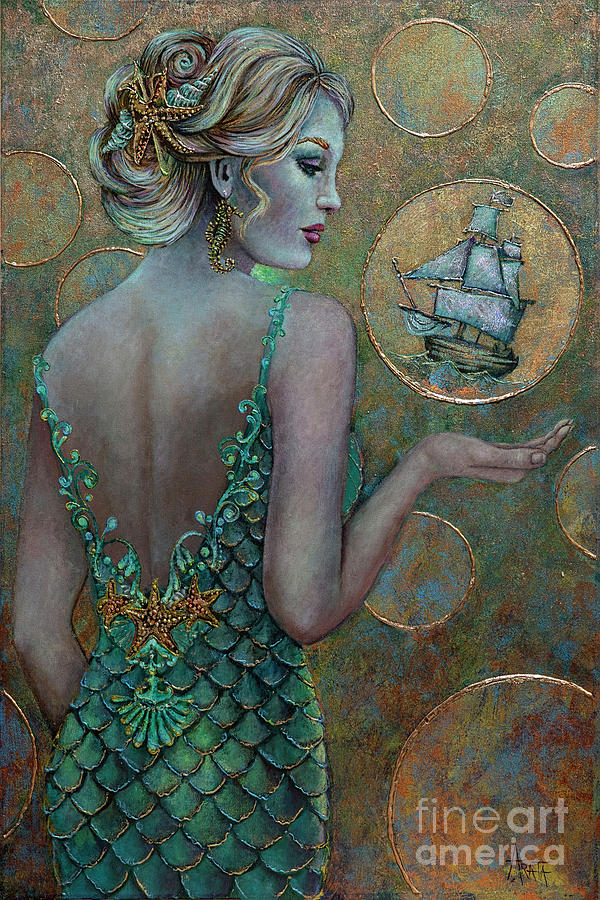 Amphitrite, Wife of Poseidon Painting by Geraldine Arata