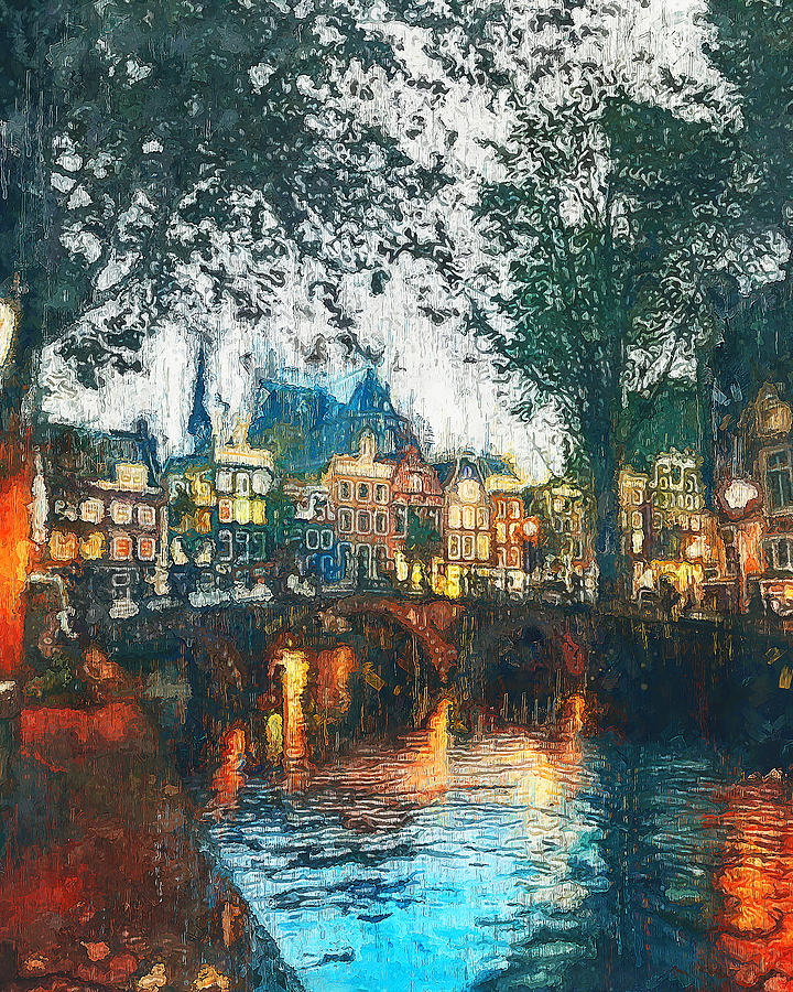 Amsterdam - 01 Painting by AM FineArtPrints