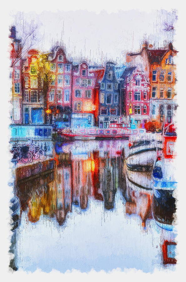 Amsterdam - 08 Painting by AM FineArtPrints