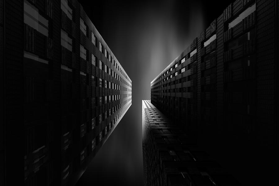 Architecture Photograph - Amsterdam Black by Matthias Haeussler