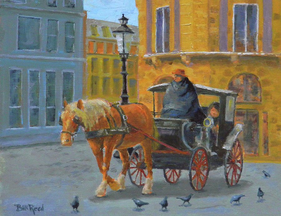 Horse Painting - Amsterdam Carriage Ride by William Reed