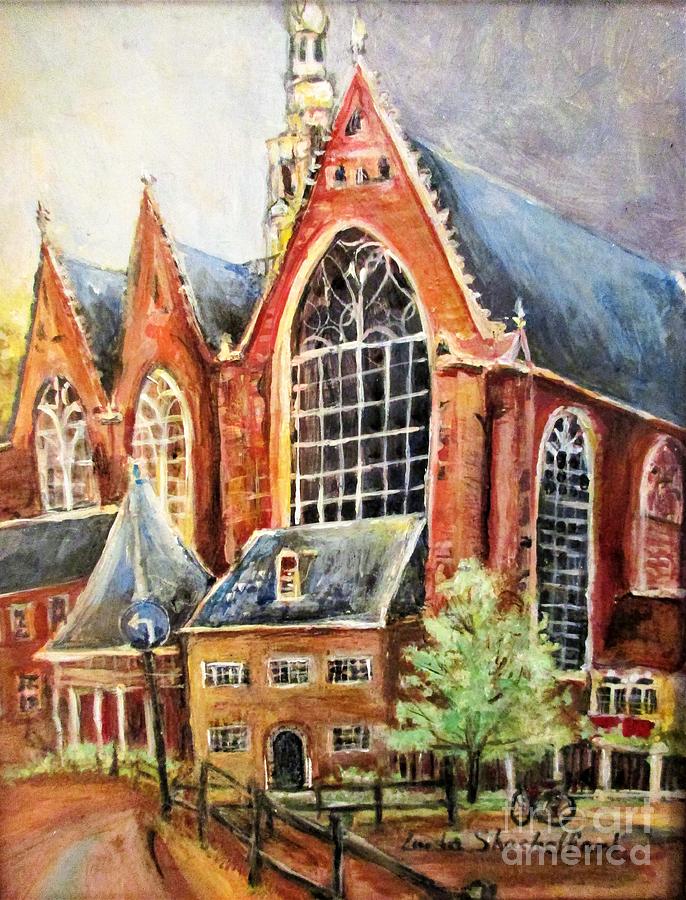 Amsterdam Church Painting by Linda Shackelford