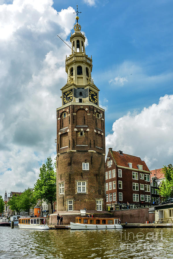Amsterdam Clocl tower Photograph by Daniel Ryan