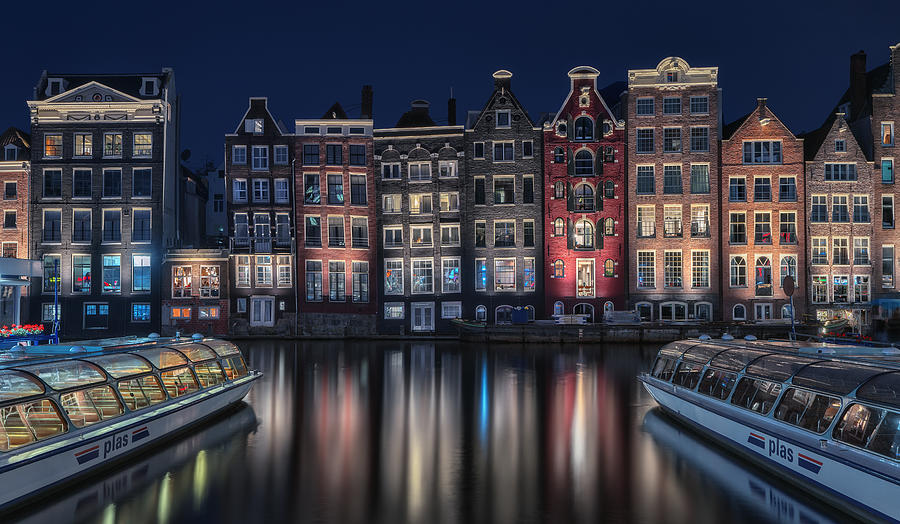 Boat Photograph - Amsterdam Colors by Fran Osuna