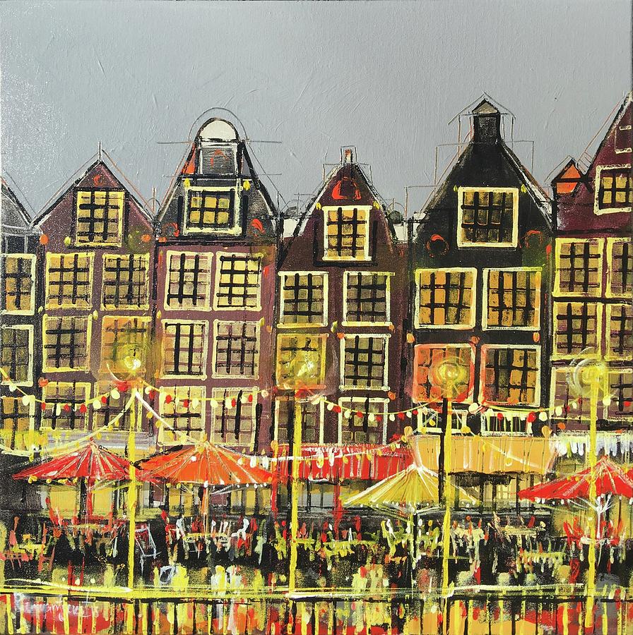 Tags Painting - Amsterdam Dusk by Irina Rumyantseva