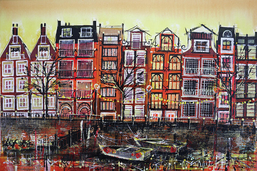 Amsterdam Dutch Buildings Holland Painting