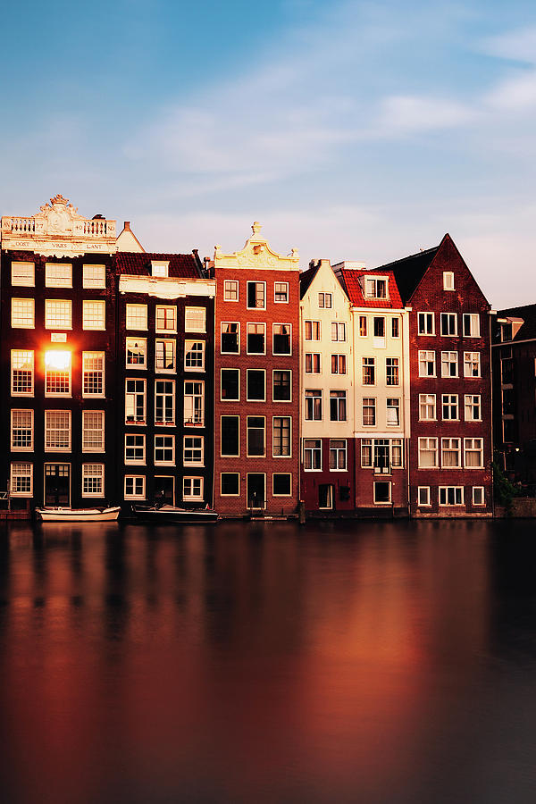 Architecture Photograph - Amsterdam Glow by Andrew Soundarajan