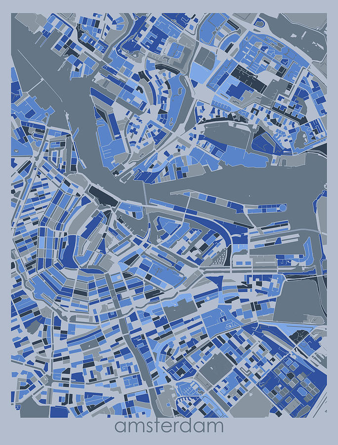 Amsterdam Map Retro 5 Digital Art