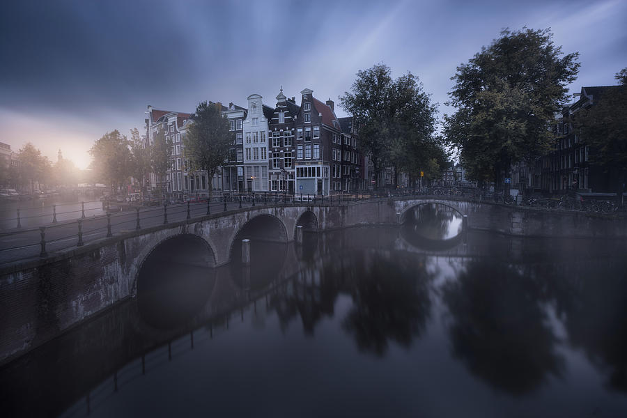 Architecture Photograph - Amsterdam Morning II by Carlos F. Turienzo