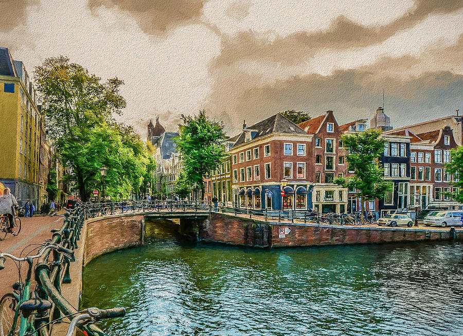 Amsterdam - Painting by Ericamaxine Price Amsterdam - Painting by Ericamaxine Price