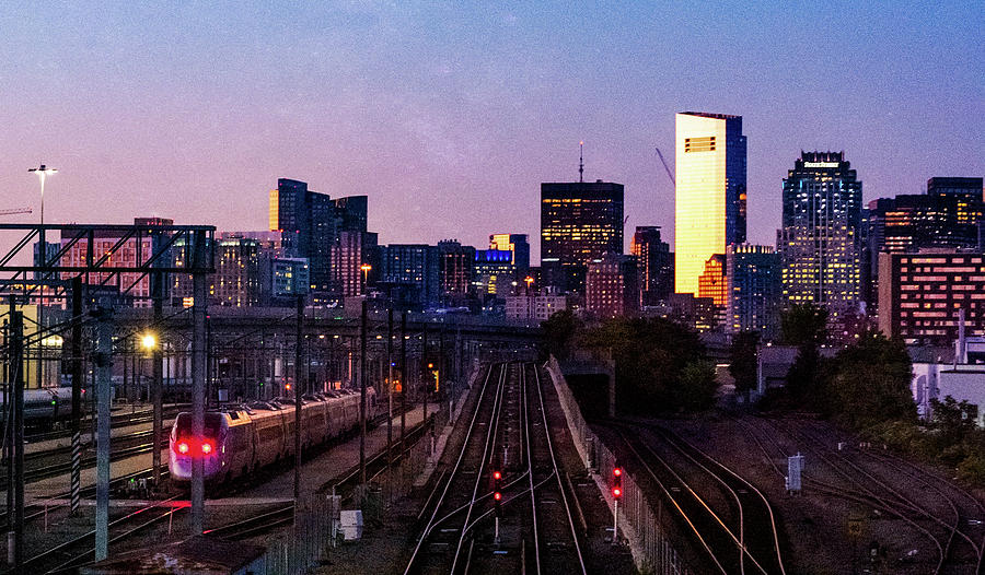 Boston Photograph - Amtrak Train Ascending by Christina Maiorano