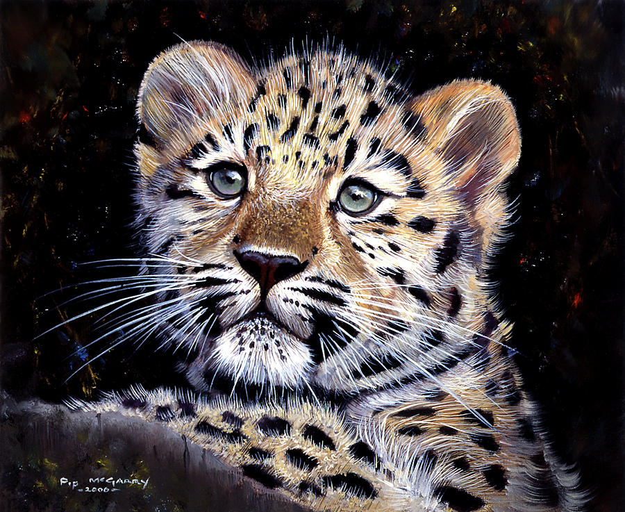 Painting on Metal - leopard cub 🐆 