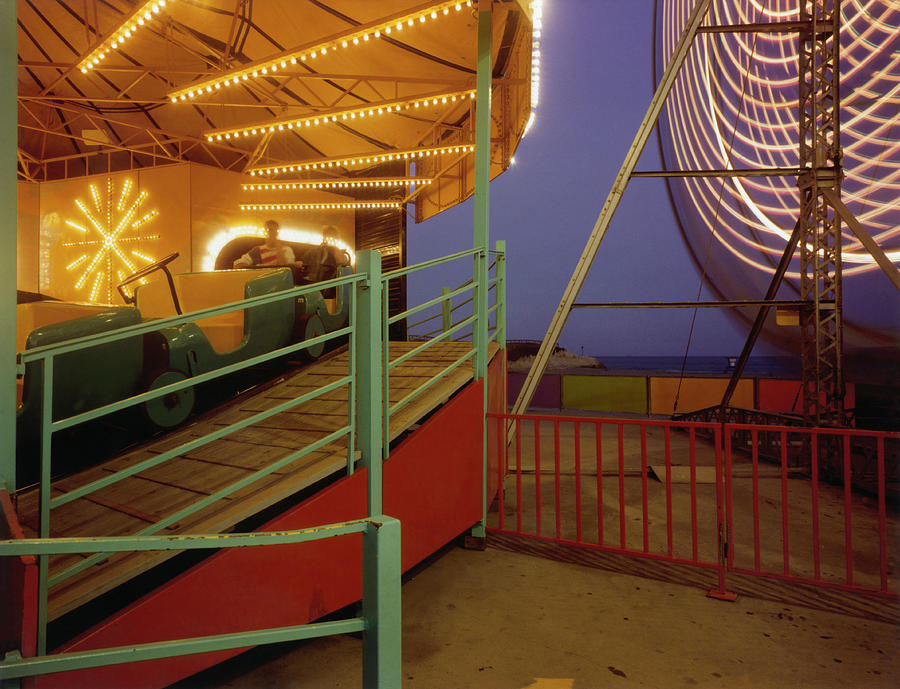 Amusement Ride At Night Photograph by Silvia Otte