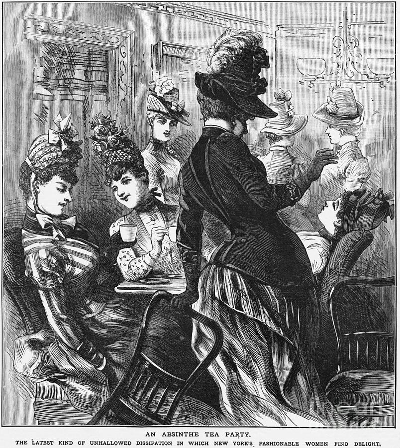 An Absinthe Tea Party Newspaper Photograph by Bettmann