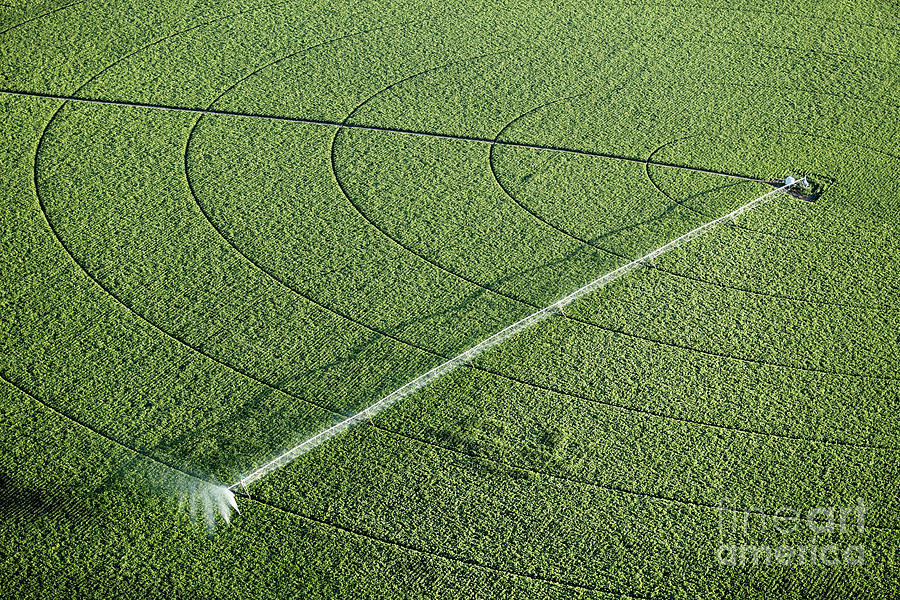 Drop Photograph - An Aerial View Of An Agricultural by B Brown Drop Photograph - An Aerial View Of An Agricultural by B Brown