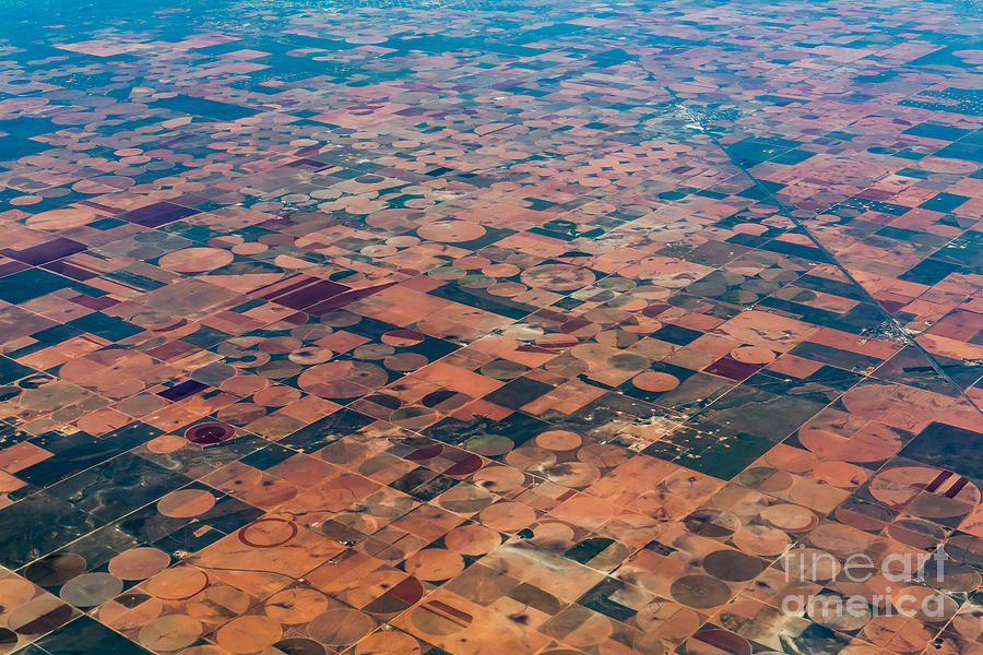 Plane Photograph - An Aerial View Of Massive Farmland With by Richard A Mcmillin Plane Photograph - An Aerial View Of Massive Farmland With by Richard A Mcmillin