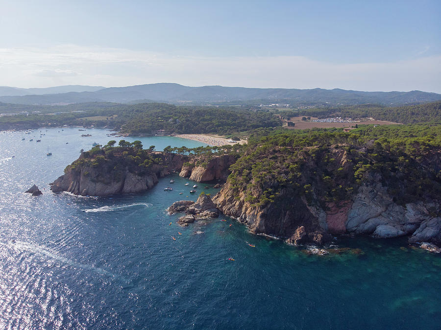 An Aerial View Of Palamos Beach In Costa Brava, Spain Photograph by ...