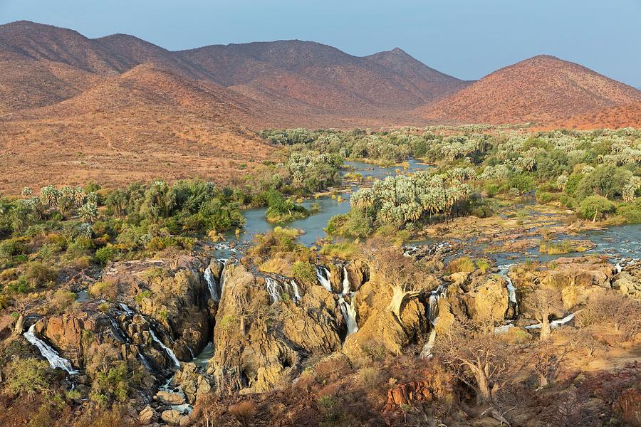 An Aerial View Of The Kuene River, The Border Between Namibia And ...