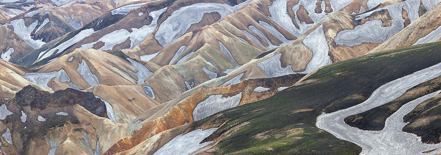 An Aerial View Of The Landmannalaugar Photograph by Mint Images - Art Wolfe