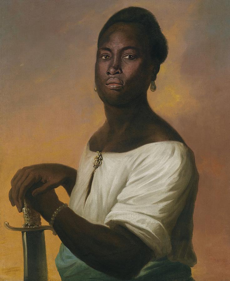 Portrait Painting - An African With A Sword by Flemish School