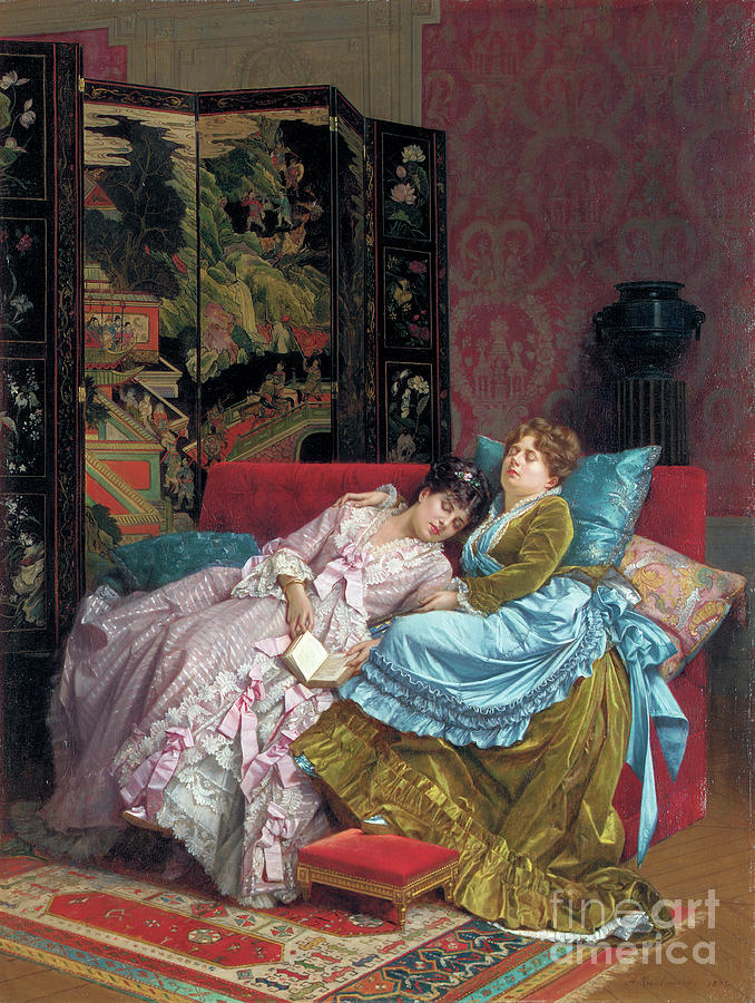 An Afternoon Idyll, 1874 Painting by Auguste Toulmouche