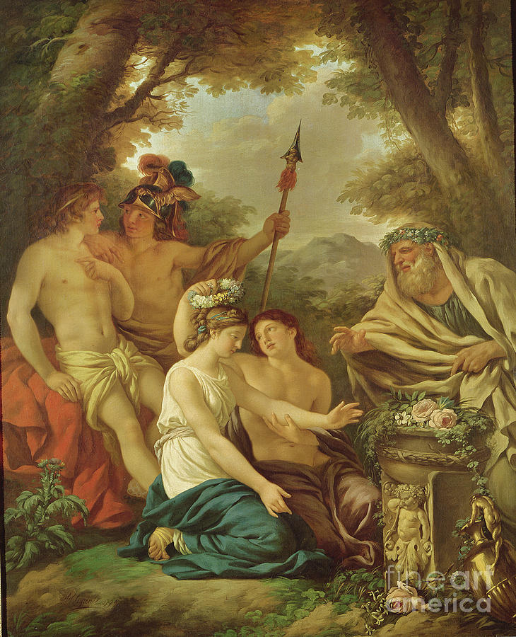An Ancient Marriage Painting by Jean Jacques Ii Lagrenee