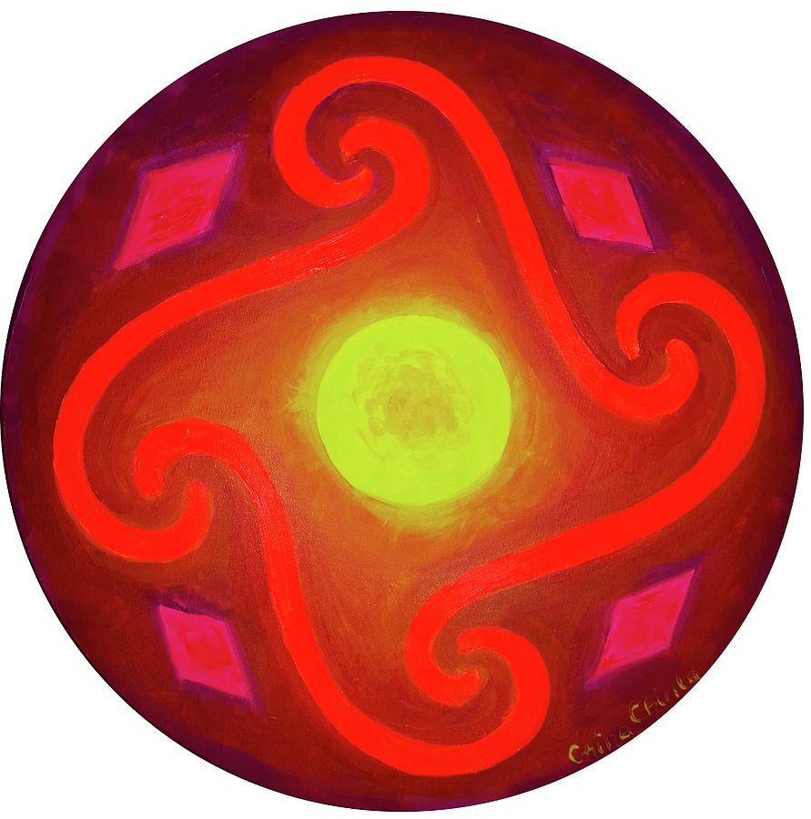 An ancient solar symbol Painting by Chirila Corina