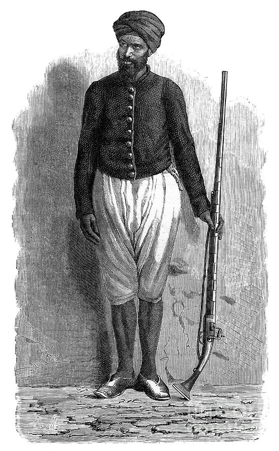 An Arab Soldier Of Tunis, C1890 Drawing by Print Collector