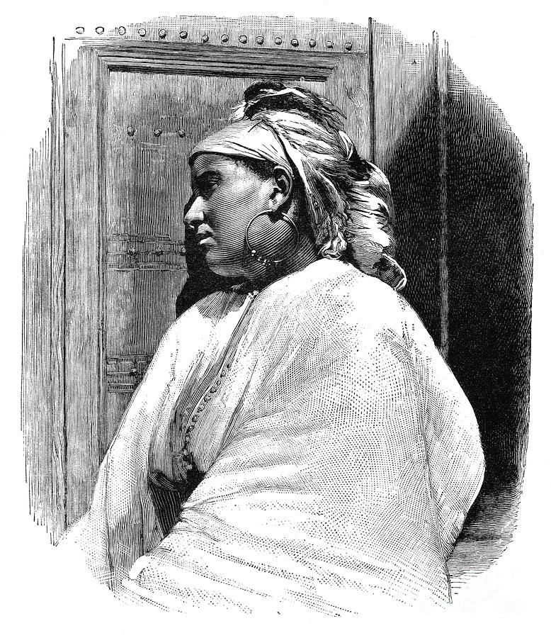 An Arab Woman From Tangier, Morocco Drawing by Print Collector