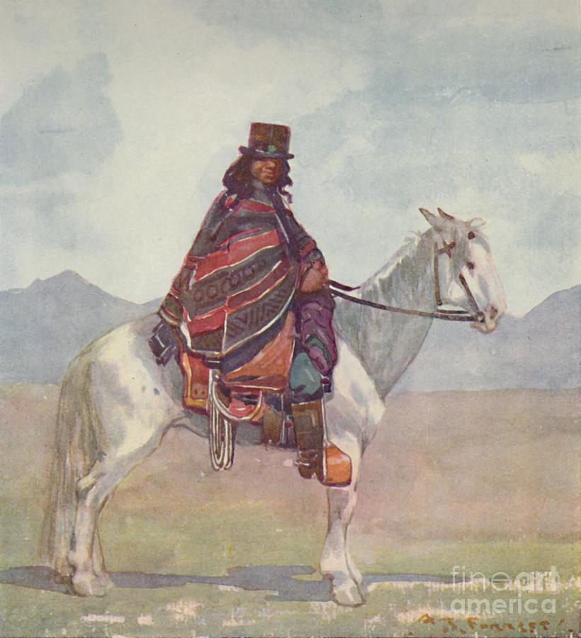 An Araucanian Indian Drawing by Print Collector