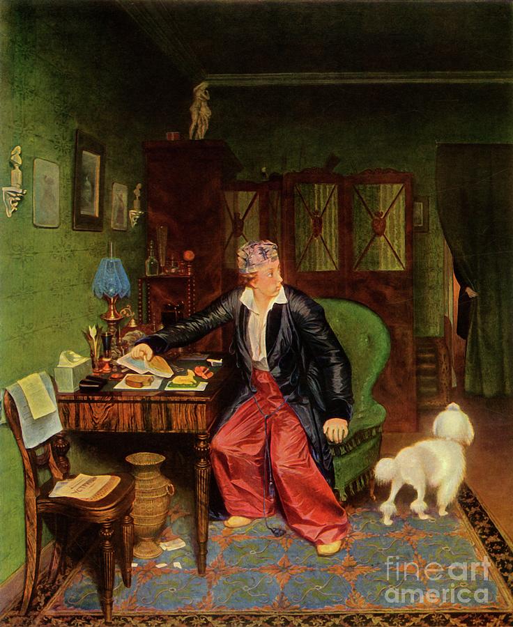 An Aristocrat Takes Breakfast Drawing by Print Collector