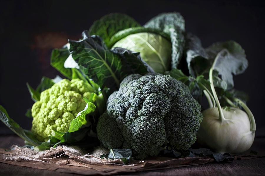 An Arrangement Of Cabbages And Kale Photograph by Malgorzata Stepien ...