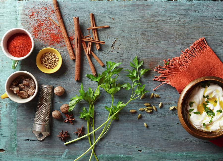 An Arrangement Of Indian Spices Photograph by Rene Comet