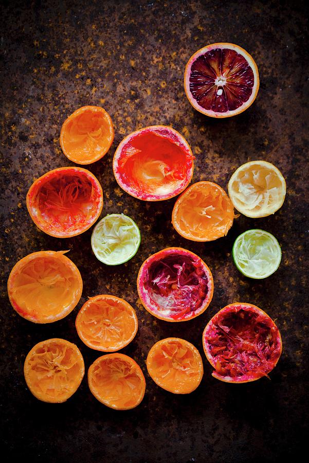 An Arrangement Of Juiced Citrus Fruits Photograph by Dorota Indycka
