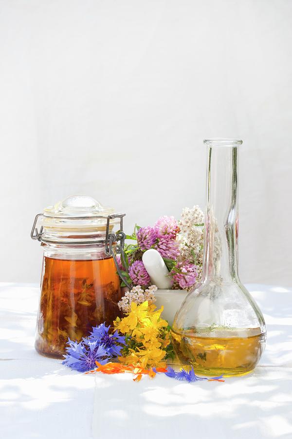 An Arrangement Of Utensils For Preparing Medicinal Herbs Photograph by Sabine Lscher