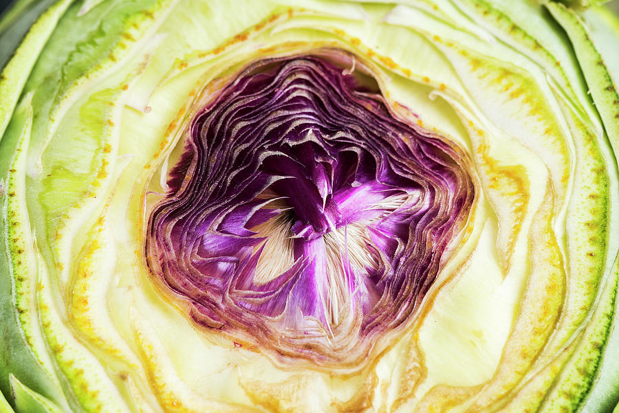 An Artichoke Heart close Up Photograph by Russel Brown