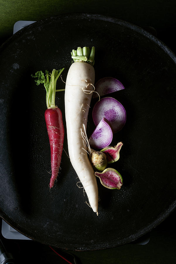 An Assortment Of Red, White, Japanese, Daikon Radishes Photograph by Tre Torri