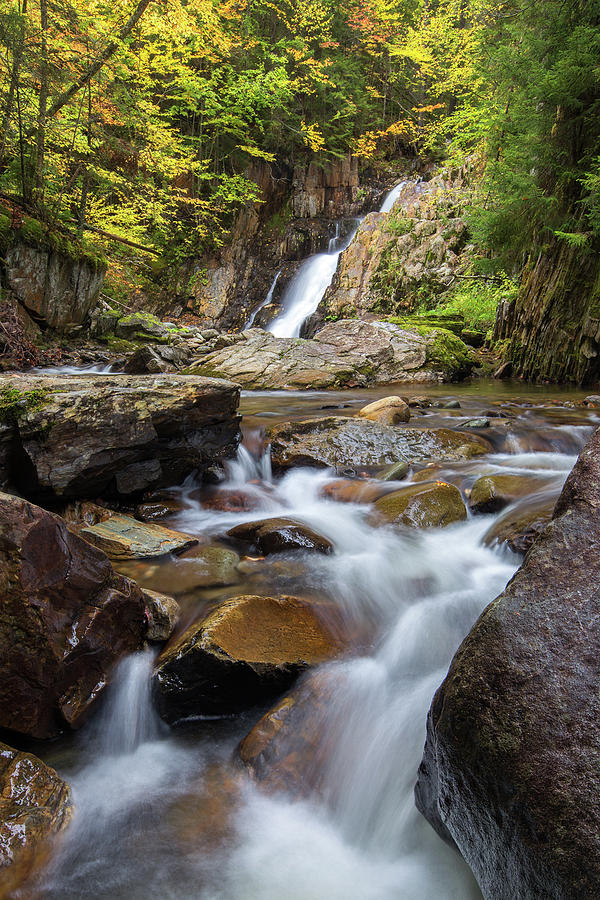An Autumn Waterfall Photograph by Chris Whiton